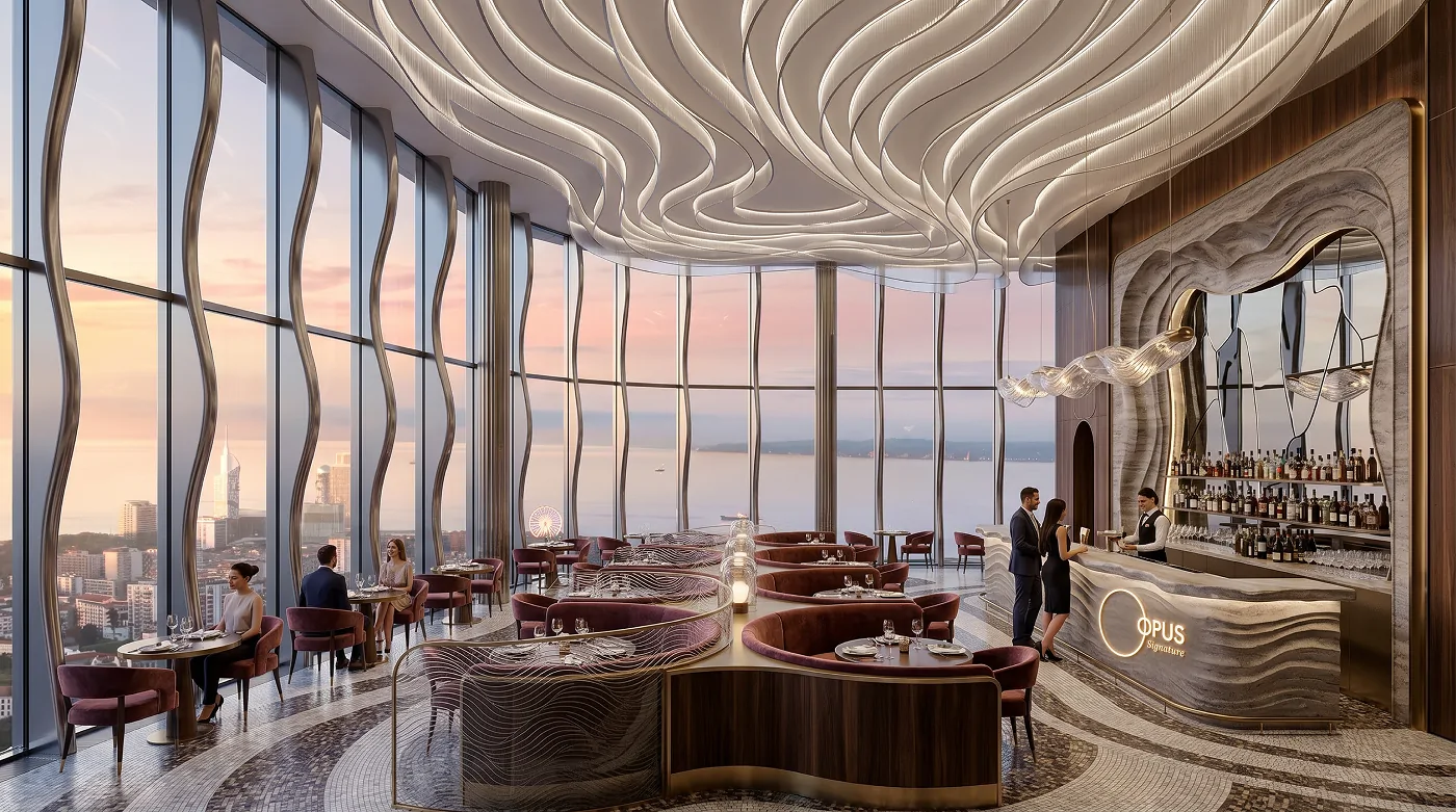 OPUS Signature sky restaurant and bar with sea views